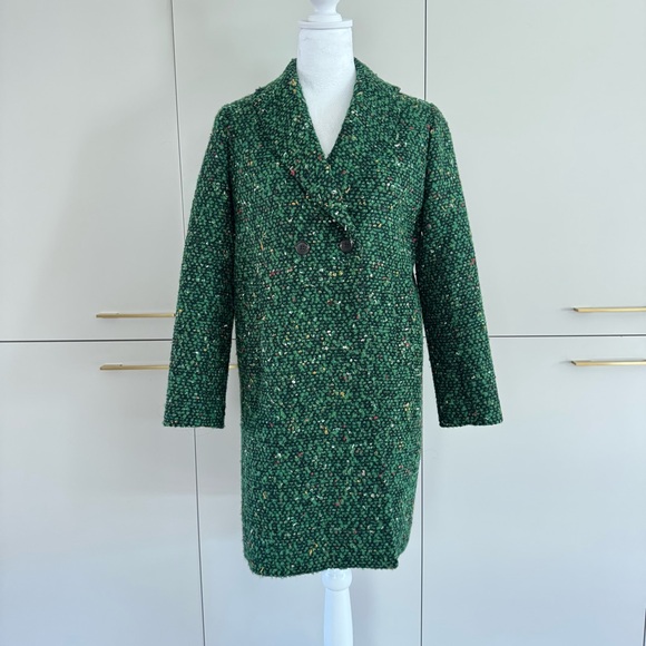 J. Crew Jackets & Blazers - J. Crew Daphne Green Tweed Women's Coat